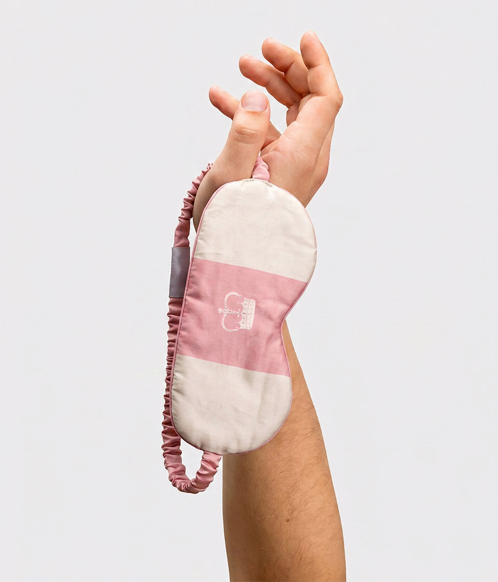 Kelioniniai miego akiniai su dėklu Slapta Meilė Jūsų Didenybei Pink (balta, rausva)
