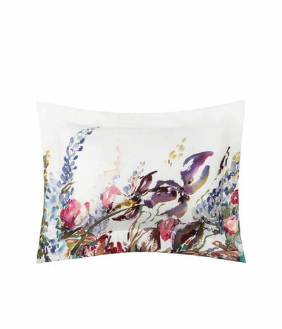 Satino patalynės komplektas Irises/White by Kmieliauskaitė (marga), 5 nuotrauka