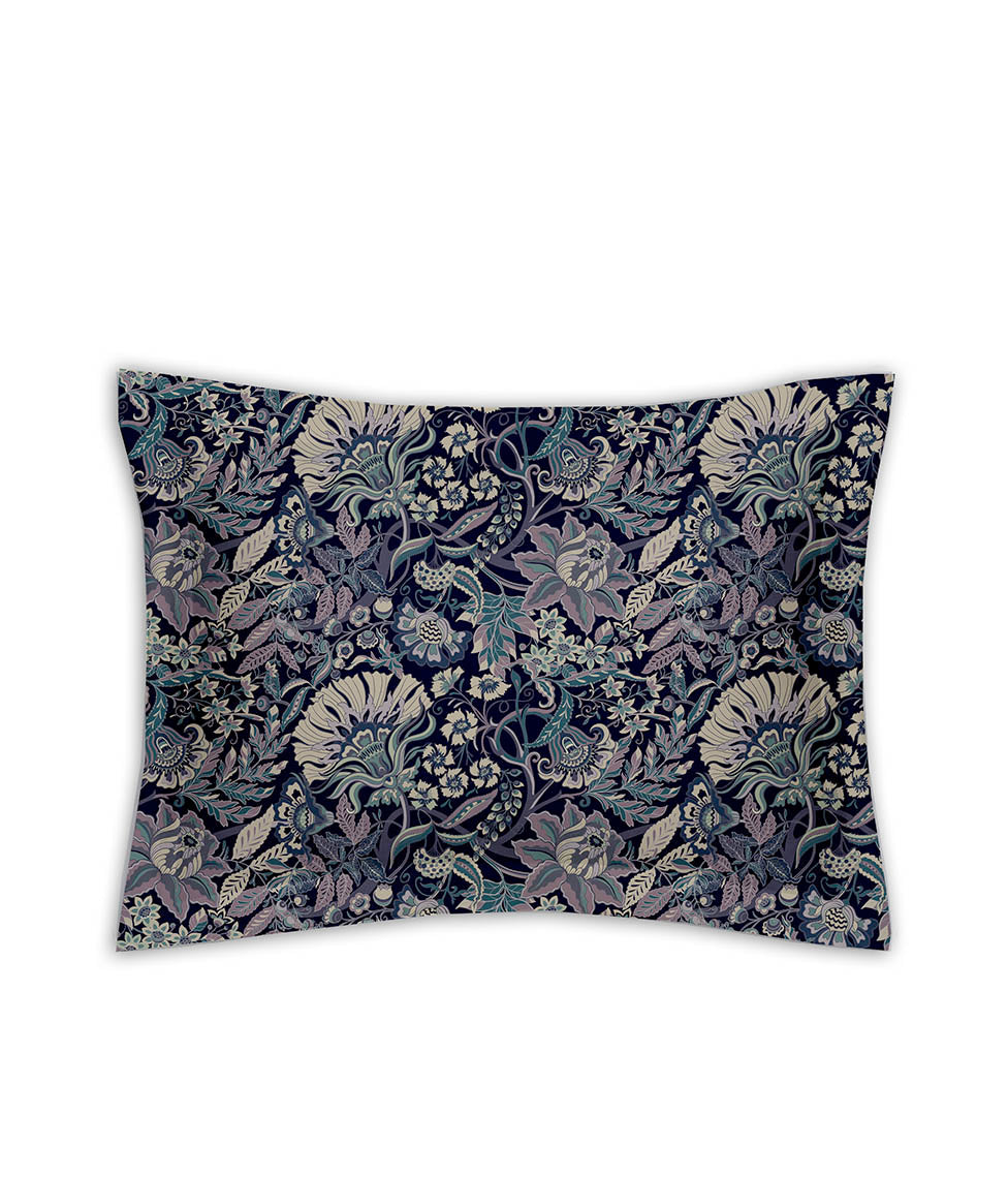 Satino pagalvės užvalkalas Boho Dark Blue