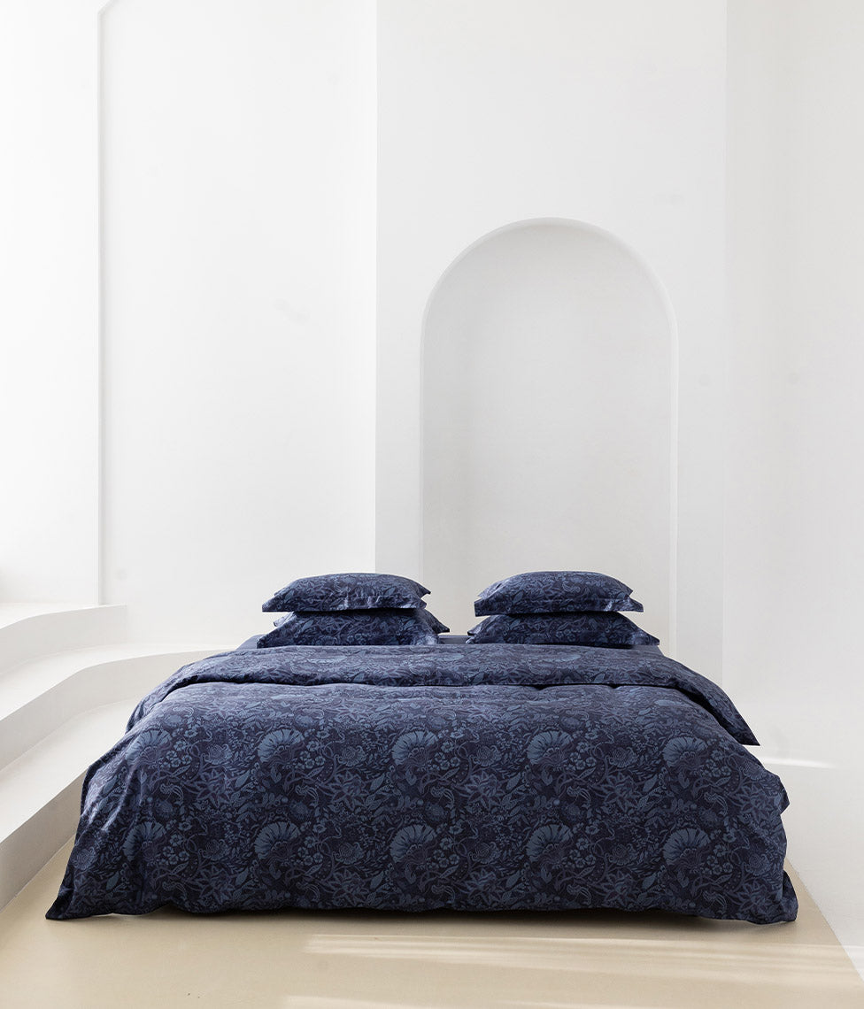 Satino patalynės komplektas Boho Indigo (marga), 2 nuotrauka