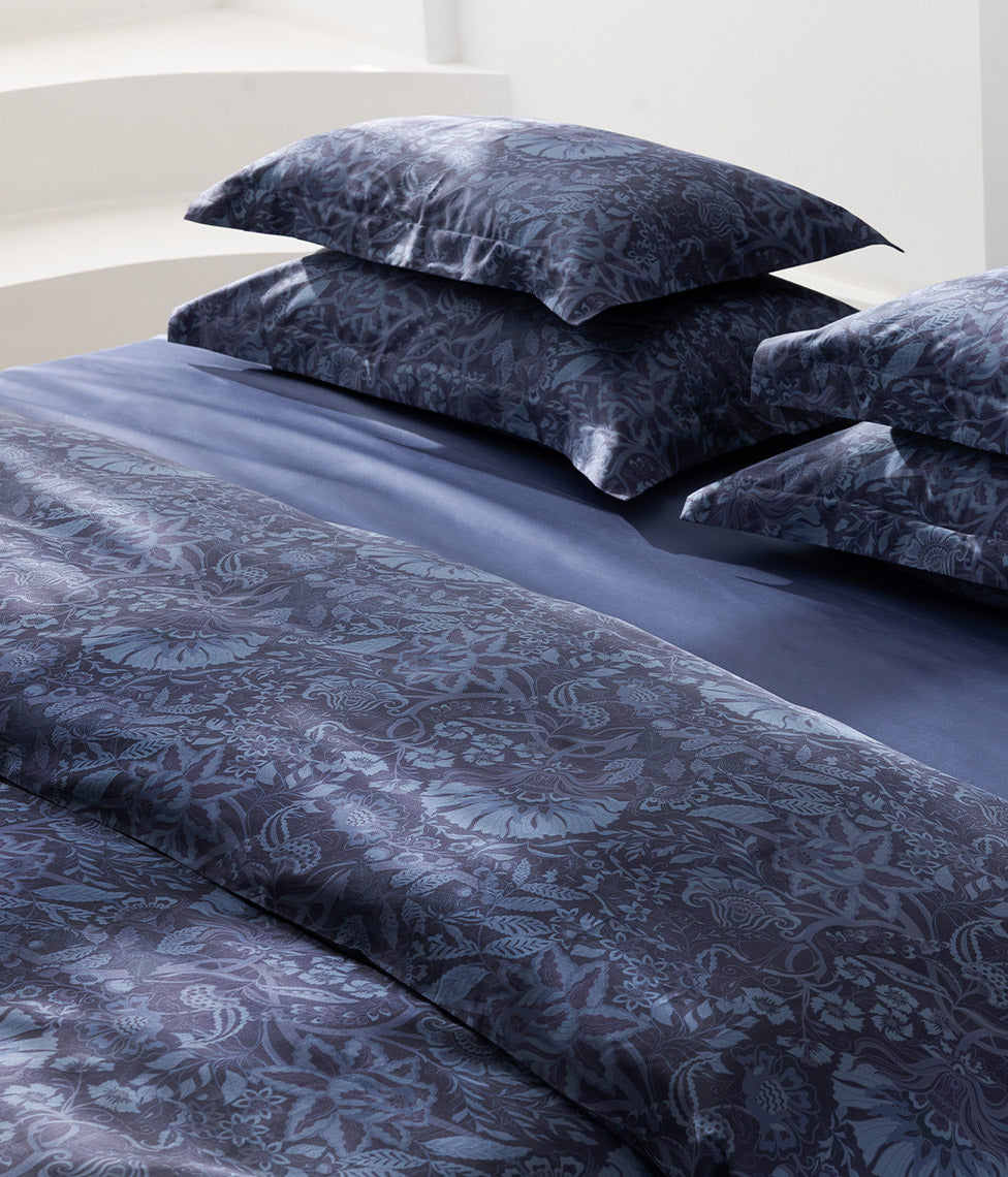 Satino patalynės komplektas Boho Indigo (marga), 3 nuotrauka