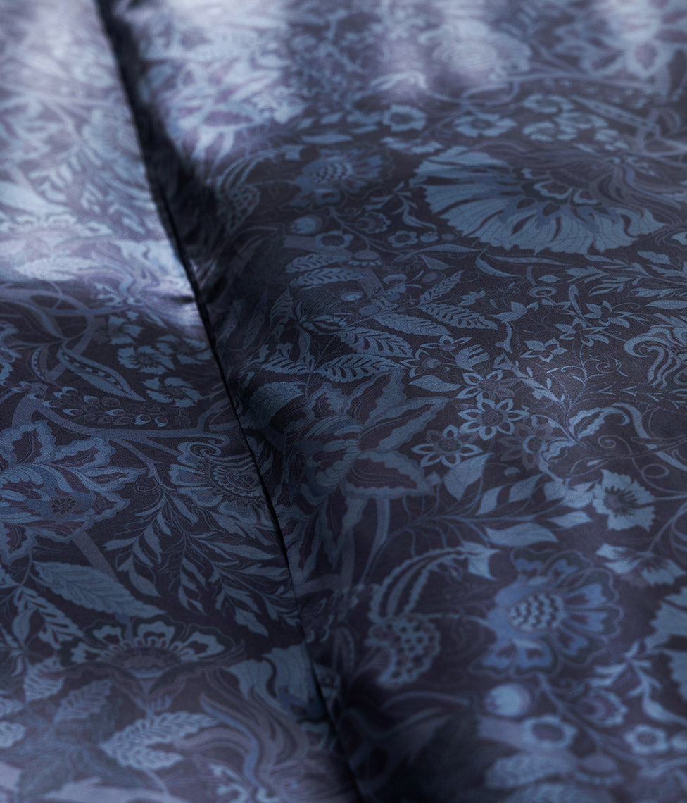 Satino patalynės komplektas Boho Indigo (marga), 5 nuotrauka