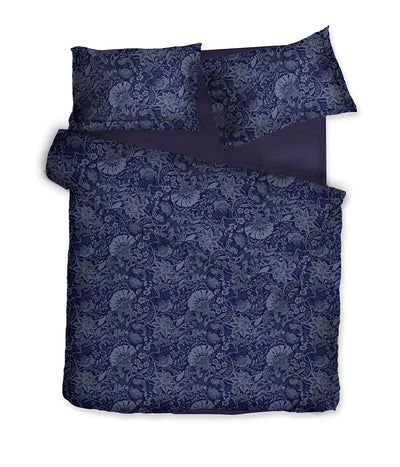 Satino patalynės komplektas Boho Indigo (marga), 6 nuotrauka