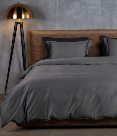 Satino patalynės komplektas Solid Dark Grey