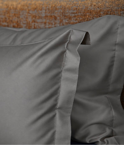 Satino patalynės komplektas Solid Dark Grey