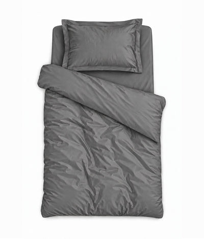 Satino patalynės komplektas Solid Dark Grey