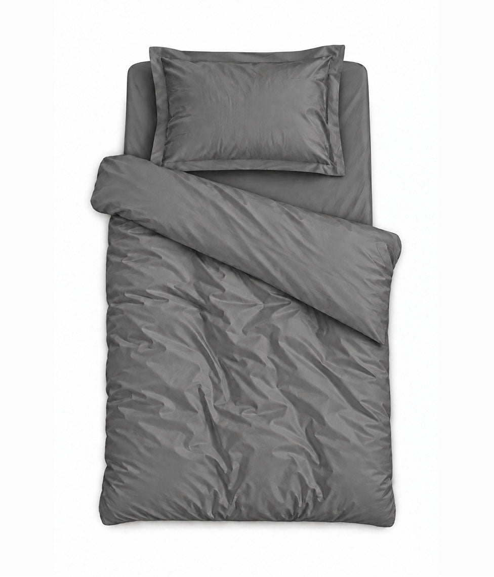 Satino patalynės komplektas Solid Dark Grey