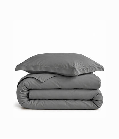 Satino patalynės komplektas Solid Dark Grey