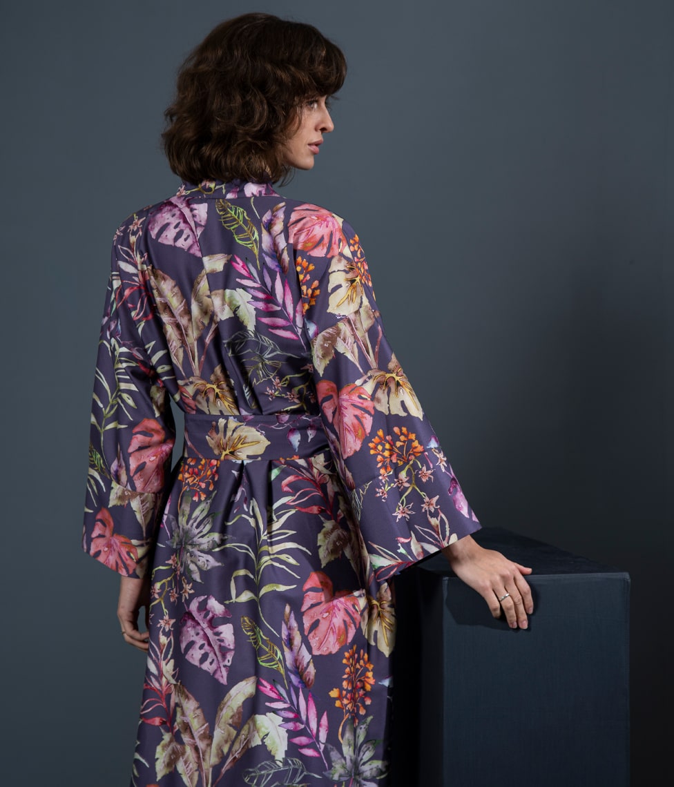Chalatas Kimono Flora Costera Figue Jam (marga)