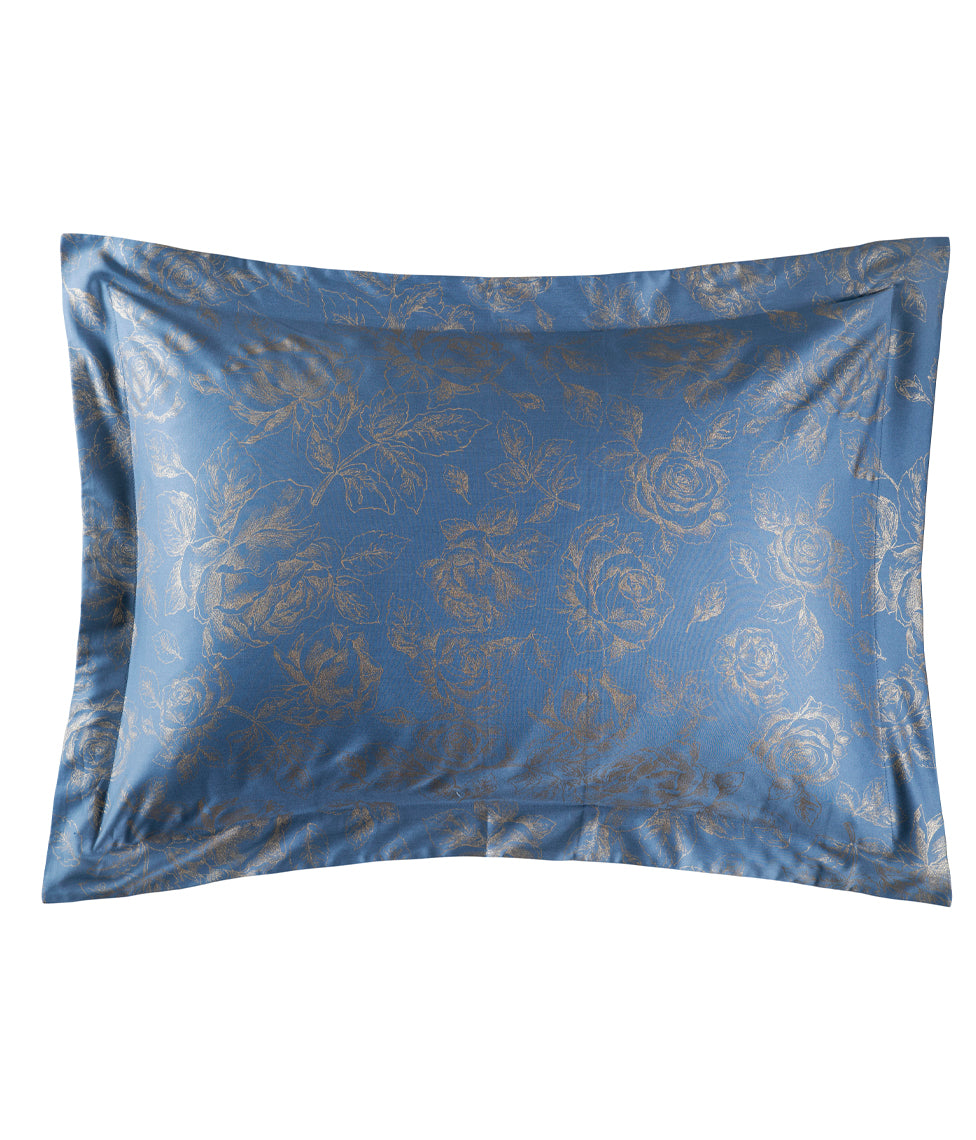 Satino pagalvės užvalkalas Rose Line Silver Blue/Chess IQ Silver Blue (marga)