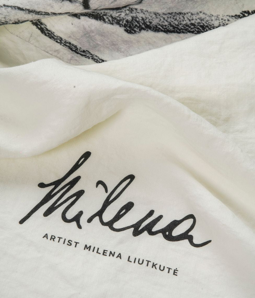 Lininis paplūdimio rankšluostis Muse - Milena Liutkutė-Grigaitienė - 100x180cm (marga), 3 nuotrauka