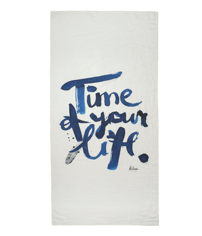 Lininis paplūdimio rankšluostis Time Of Your Life - Milena Liutkutė-Grigaitienė - 100x180cm (marga), 4 nuotrauka