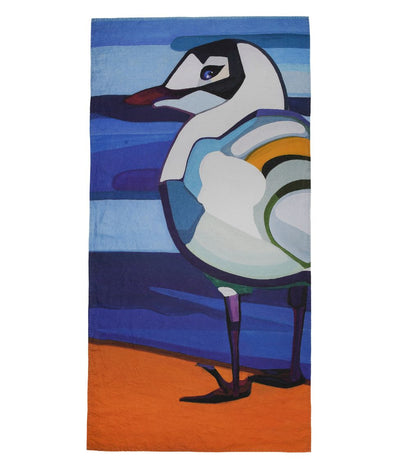 Lininis paplūdimio rankšluostis Vietinė - Agnė Kišonaitė - 100x180cm (marga), 3 nuotrauka