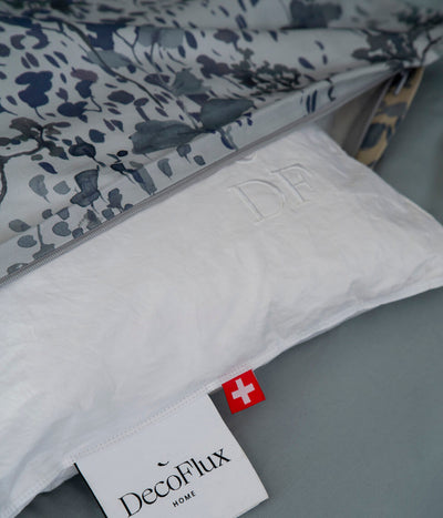 Satino patalynės komplektas Silky Poems Grey (pilka), 8 nuotrauka