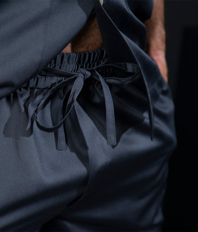 Vyriška pižama: marškiniai + kelnės Solid Anthracite (antracito), 5 nuotrauka