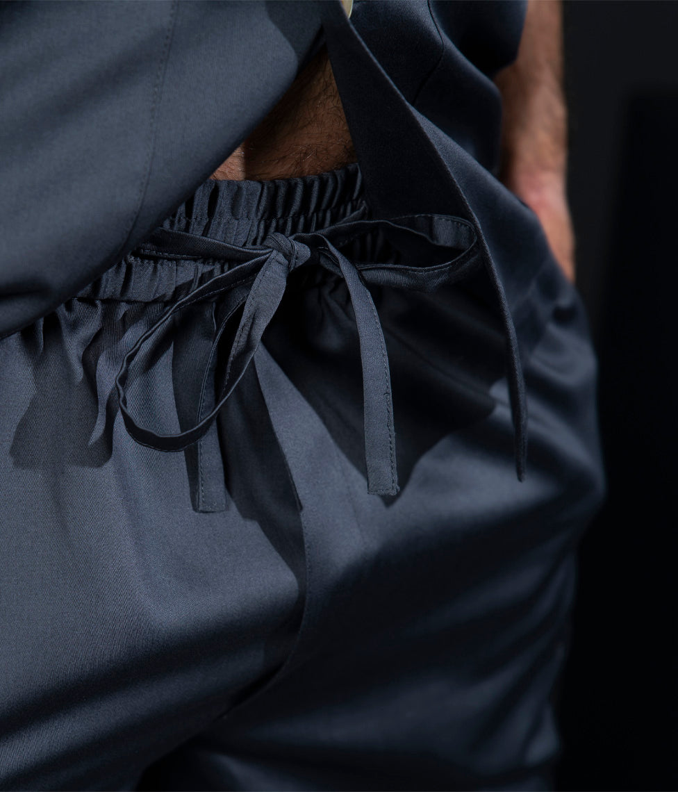 Vyriška pižama: marškiniai + kelnės Solid Anthracite (antracito), 5 nuotrauka