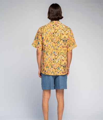 Lininiai marškiniai Drinking The Summer - Yellow - Algis Kriščiūnas (Unisex) (marga), 6 nuotrauka