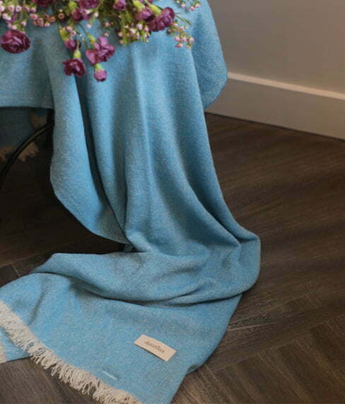 Merino vilnos pledas Air Aquamarine