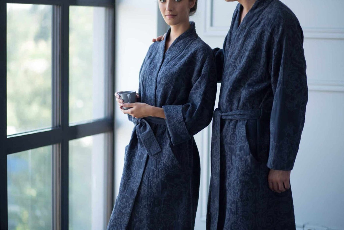 Medvilninis chalatas Versailles Anthracite (antracito)