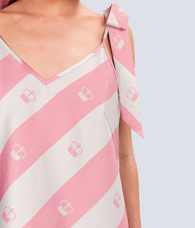 Pižama (naktiniai) Slapta Meilė Jūsų Didenybei Pink (balta, rausva), 5 nuotrauka