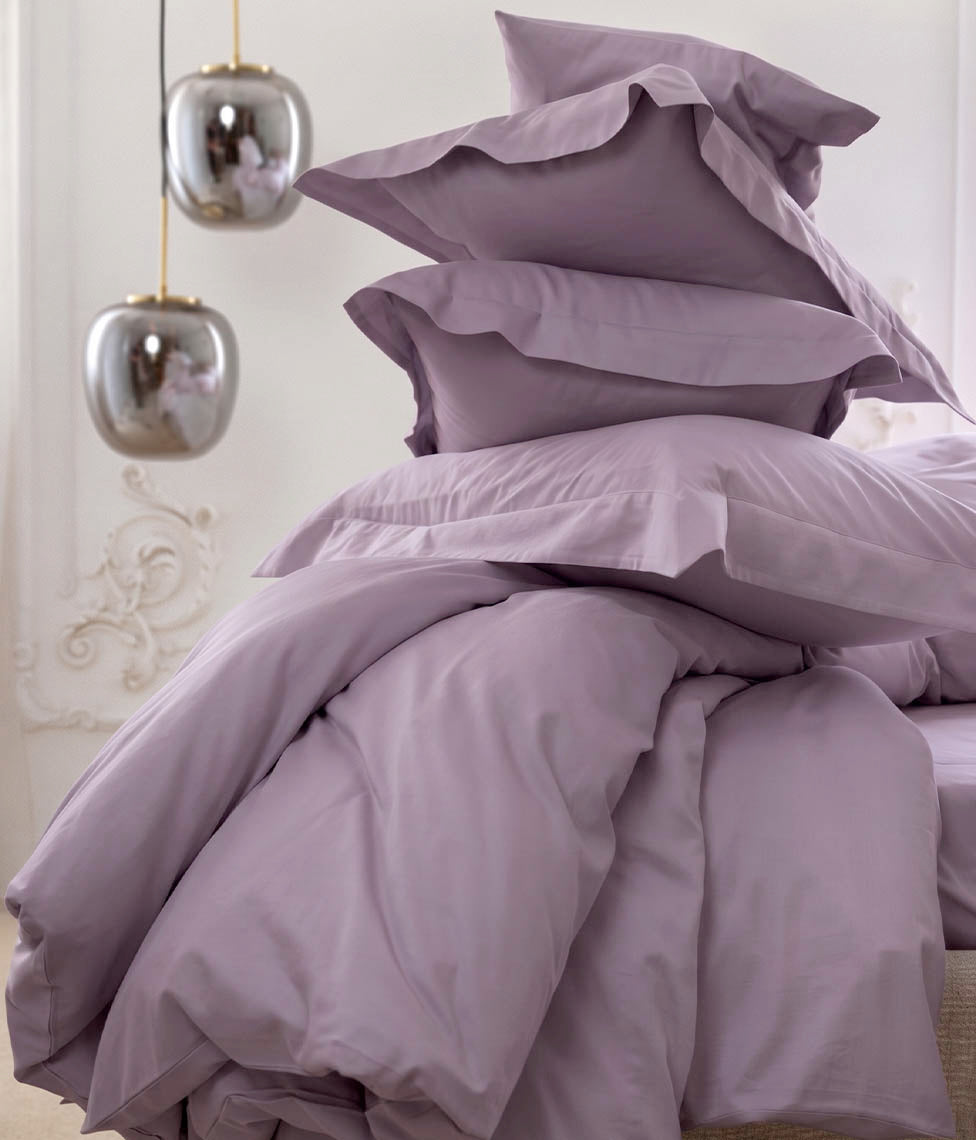 Satino patalynės komplektas Solid Lavender (levandų, violetinė), 2 nuotrauka