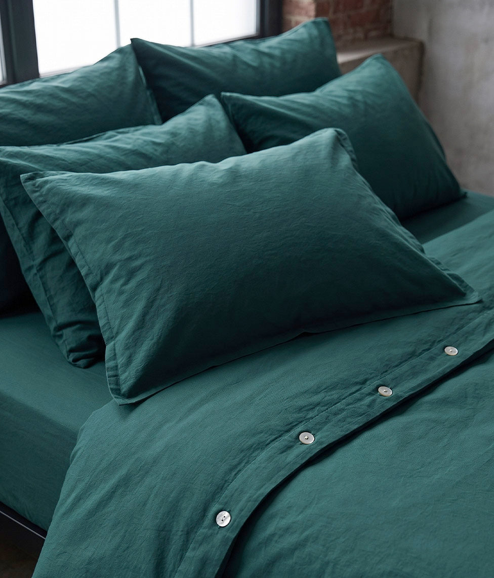 Perkelio patalynės komplektas Casual Emerald Light (smaragdo)
