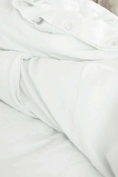 Lininės patalynės komplektas Casual White (balta), 5 nuotrauka