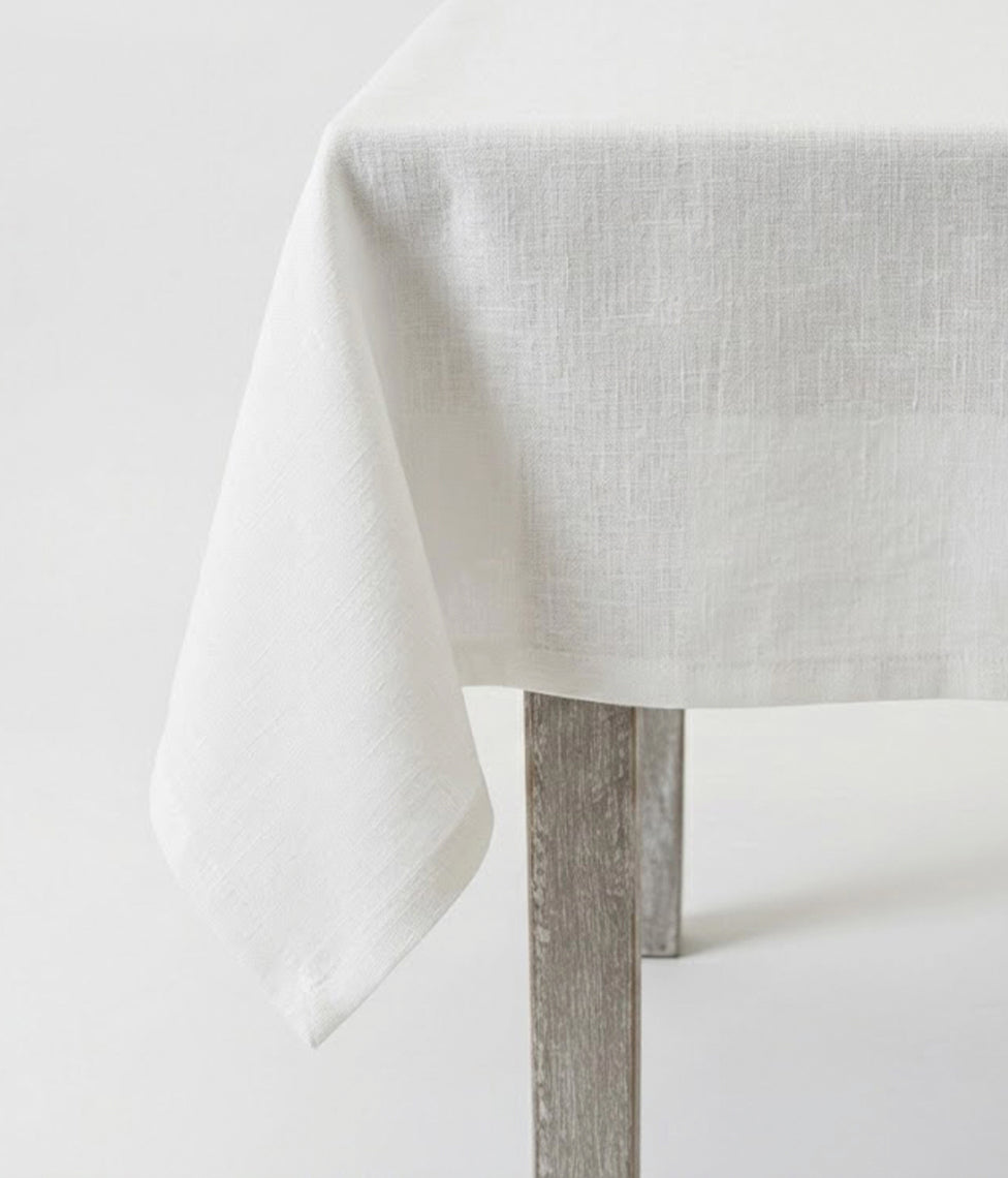 Lininė staltiesė White (balta), 3 nuotrauka
