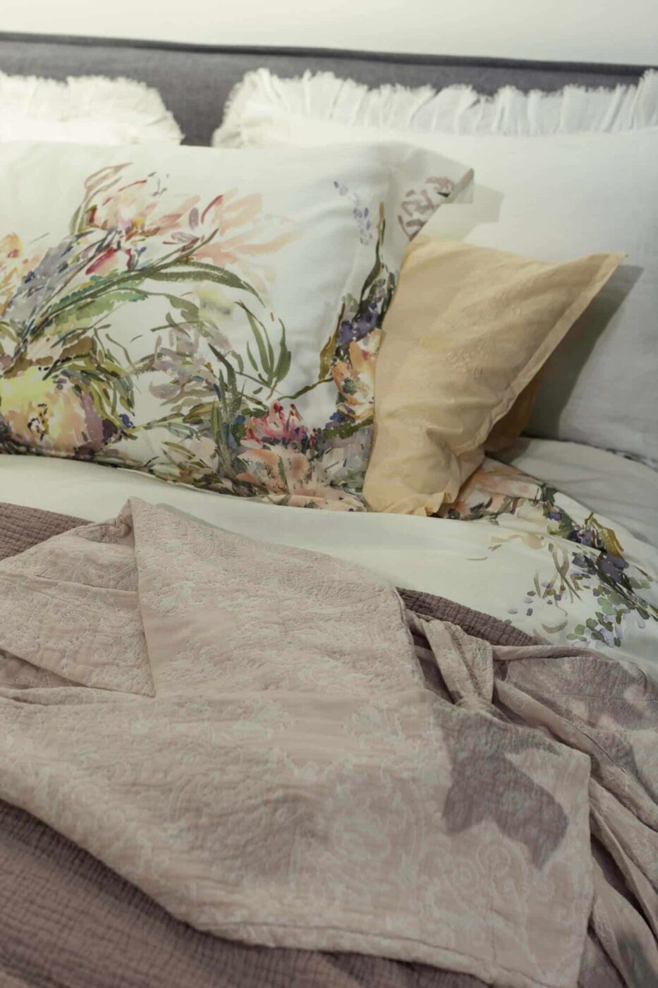 Satino patalynės komplektas Floral Sense by Kmieliauskaitė (marga), 6 nuotrauka