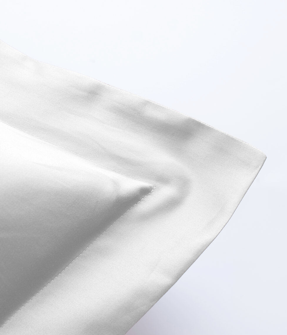 Satino pagalvės užvalkalas Solid White (balta), 2 nuotrauka
