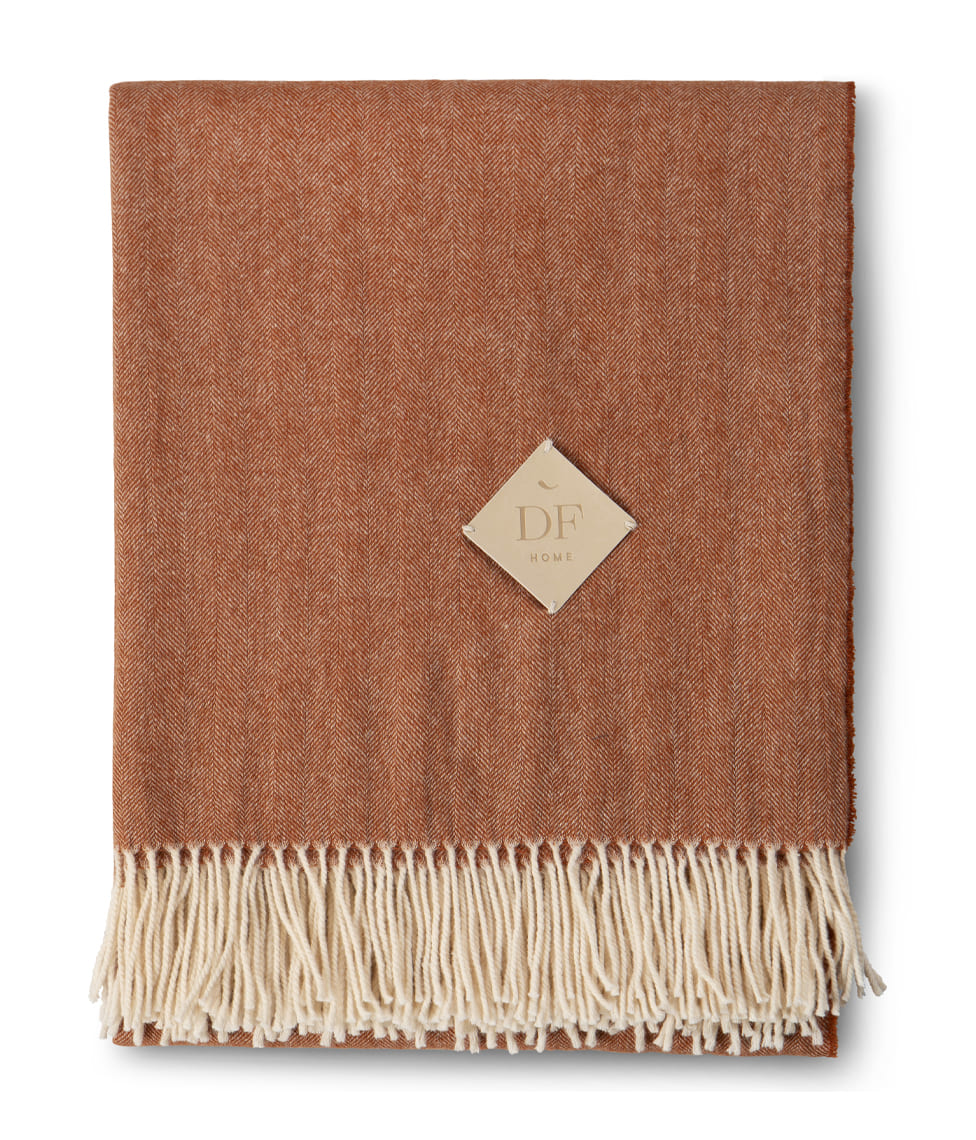 Pledas KASHWOOL Dark Orange 130x180cm, 2 nuotrauka