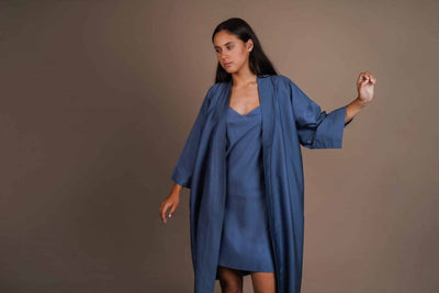 Chalatas Dream Touch Silver Blue (mėlyna), 2 nuotrauka