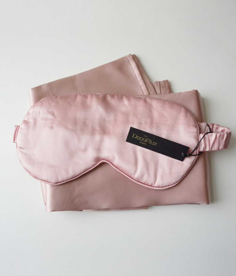 Rinkinys (šilko akiniai+šilko pagalvės užvalkalas) Solid Pink (rausva), 2 nuotrauka