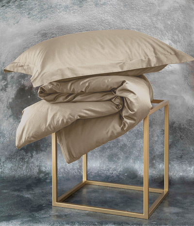 Satino patalynės komplektas Solid Sand (smėlio), 3 nuotrauka