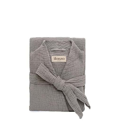 Medvilninis chalatas Ilonzo Home Orion Slate (pilka)