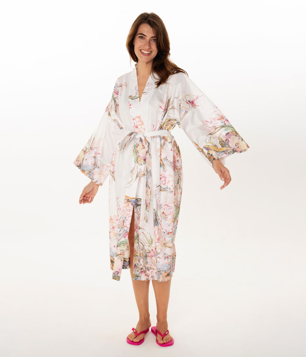 Chalatas kimono Floral Sense by Kmieliauskaitė (marga), 2 nuotrauka