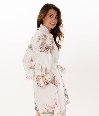 Chalatas kimono Floral Sense by Kmieliauskaitė (marga), 4 nuotrauka