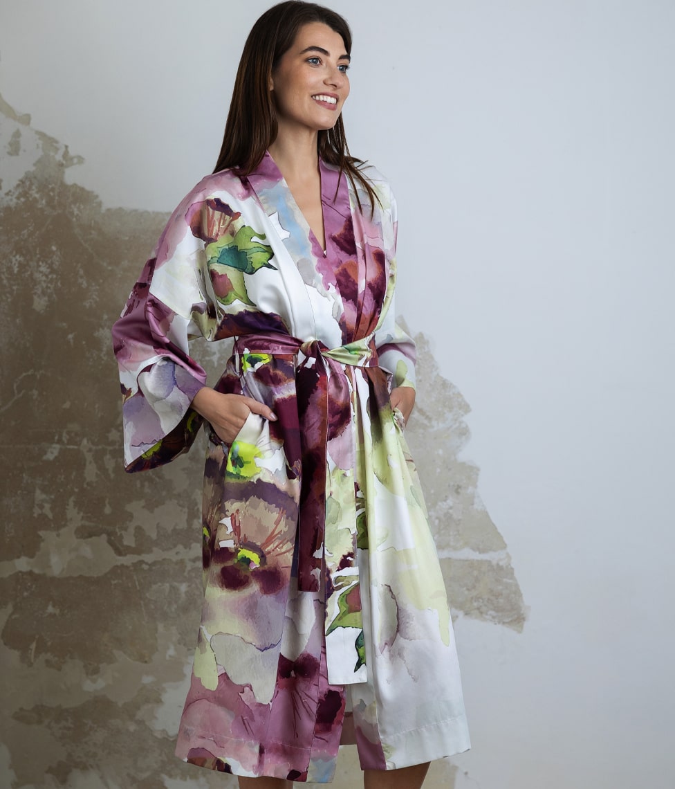 Satino Chalatas Kimono Flower Mist (marga)