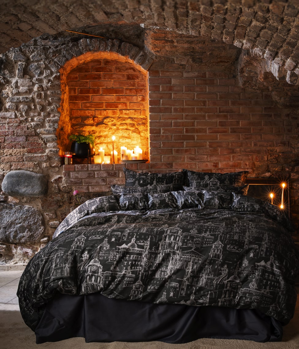 Satino patalynės komplektas Slapta Meilė Love Story of Royal Vilnius Anthracite (antracito)