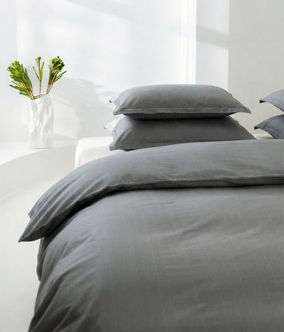 Satino pagalvės užvalkalas Stripe In Line Grey (pilka), 2 nuotrauka