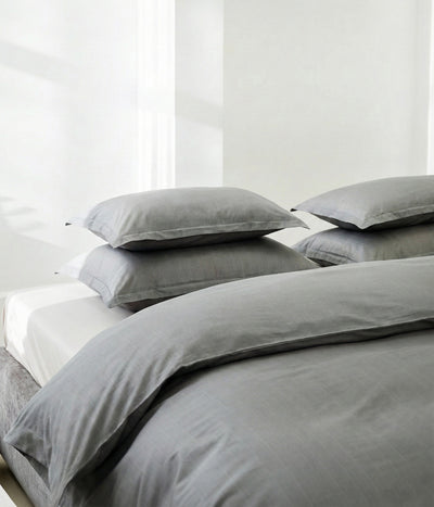 Satino patalynės komplektas Stripe In Line Grey (pilka), 6 nuotrauka
