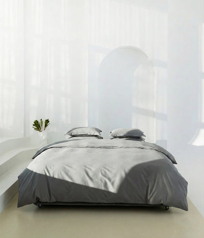 Satino patalynės komplektas Stripe In Line Grey (pilka)