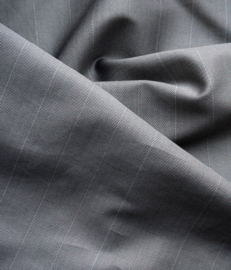 Satino patalynės komplektas Stripe In Line Grey (pilka), 2 nuotrauka