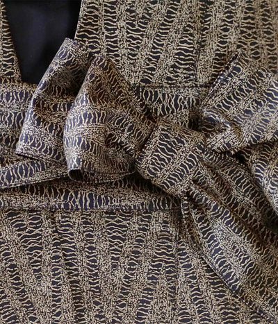 Chalatas kimono Twist Dark (marga, mėlyna), 4 nuotrauka