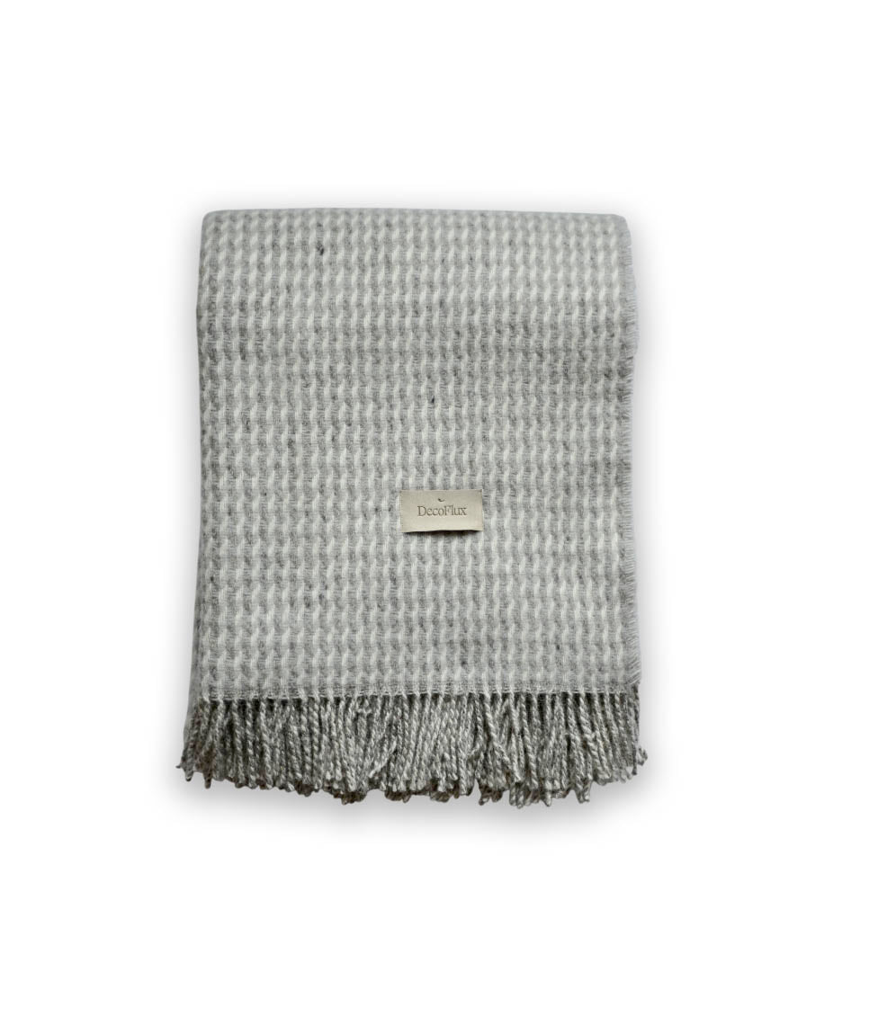 Vilnonis pledas Verdi Light Grey, 140x180cm