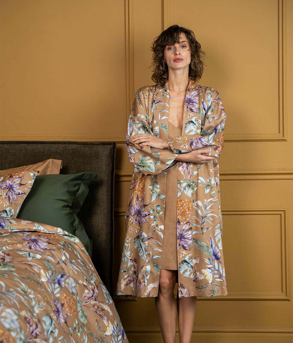 Chalatas kimono Flora Costera Cinnamon, 2 nuotrauka
