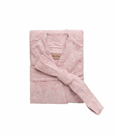 Medvilninis chalatas Versailles Angel Pink (rausva), 4 nuotrauka