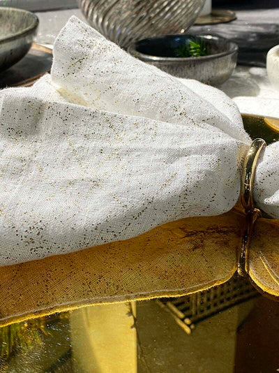 Stalo servetėlė Frost White Gold (balta), 9 nuotrauka
