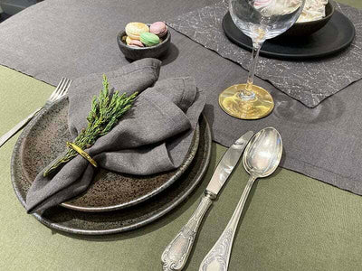 Lininis stalo takelis Dark Grey (tamsiai pilka), 7 nuotrauka