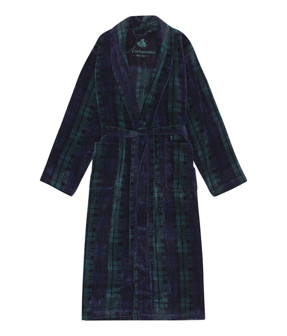 Chalatas Ambassador Tartan Blue (mėlyna)
